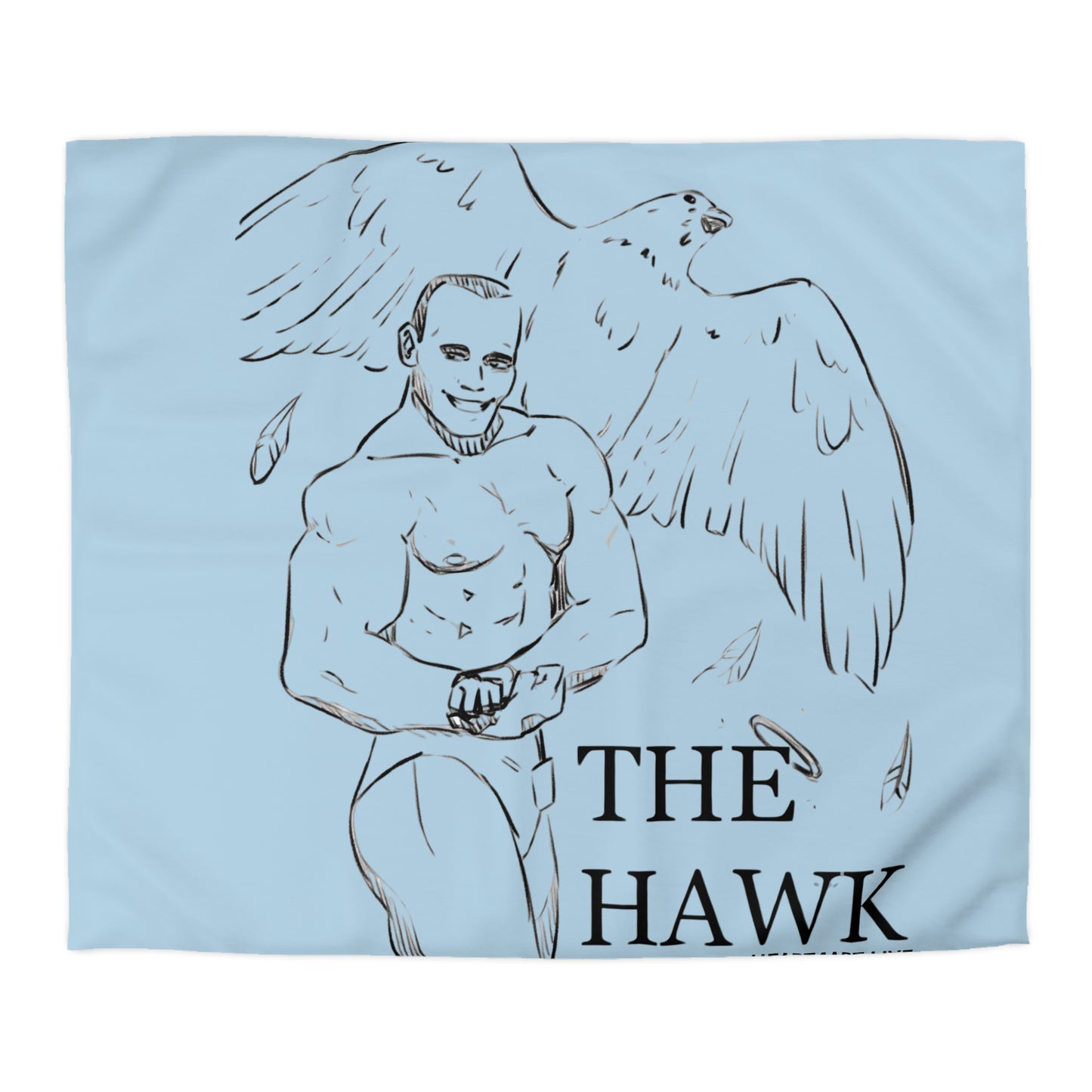 THE HAWK Microfiber Duvet Cover (Light Blue)