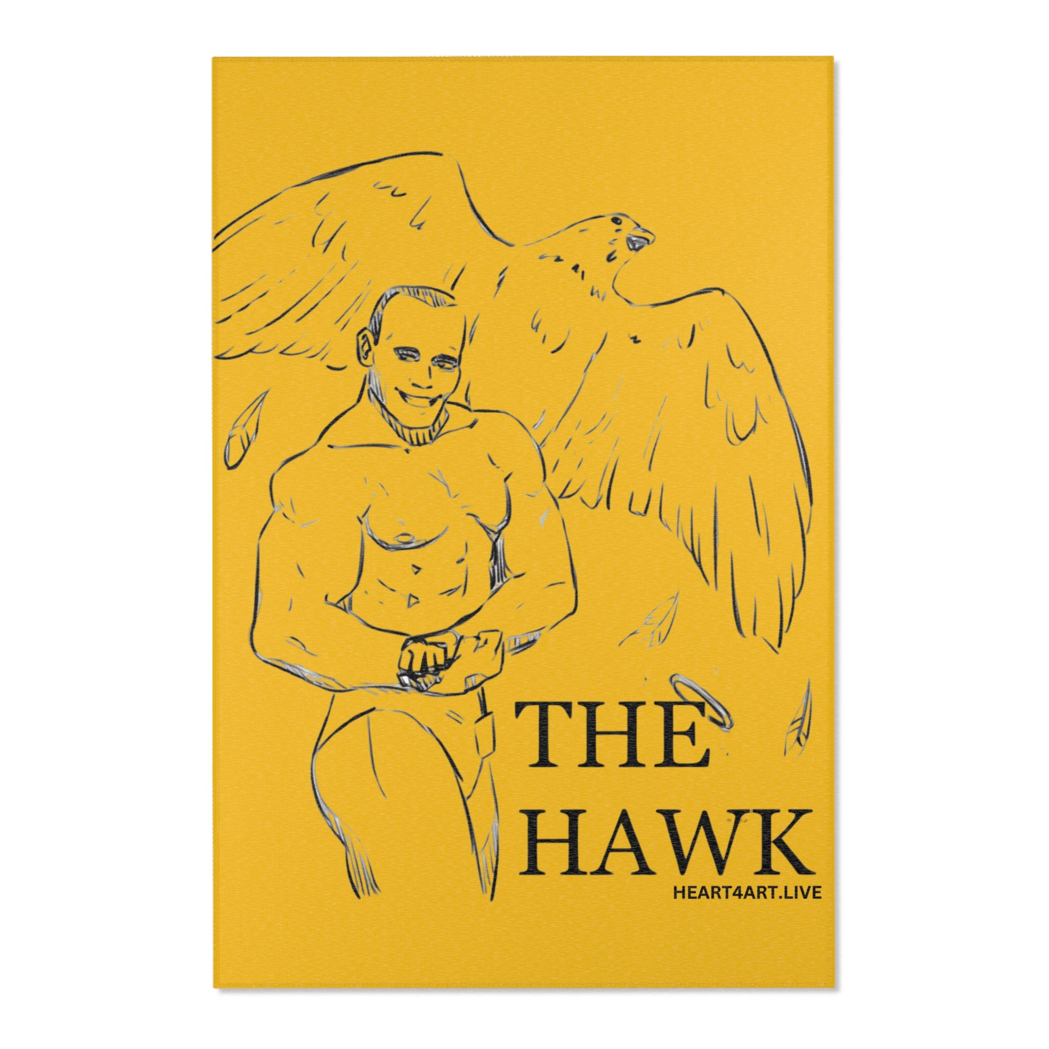THE HAWK Area Rugs (GOLD)