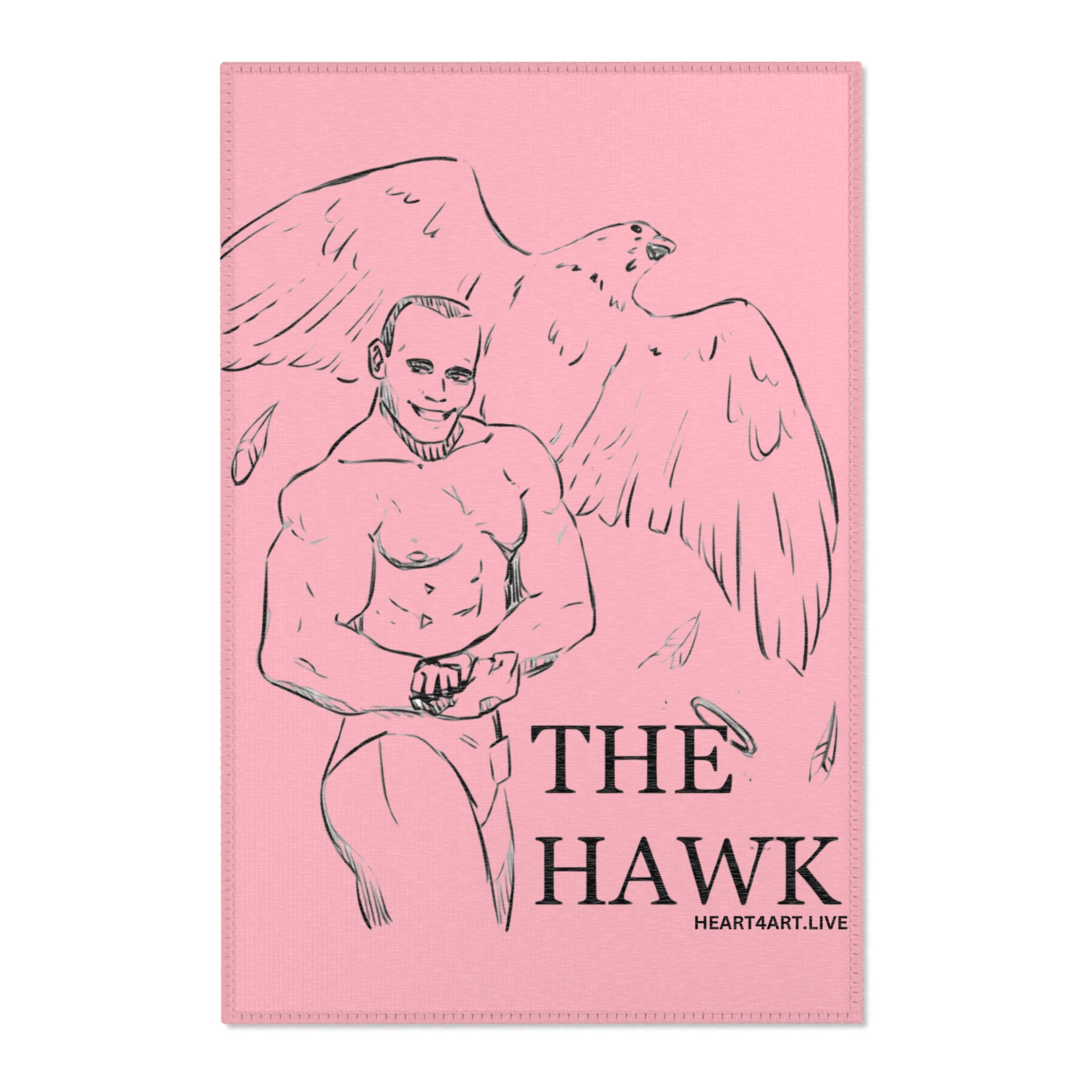 THE HAWK Area Rugs (Light Pink)