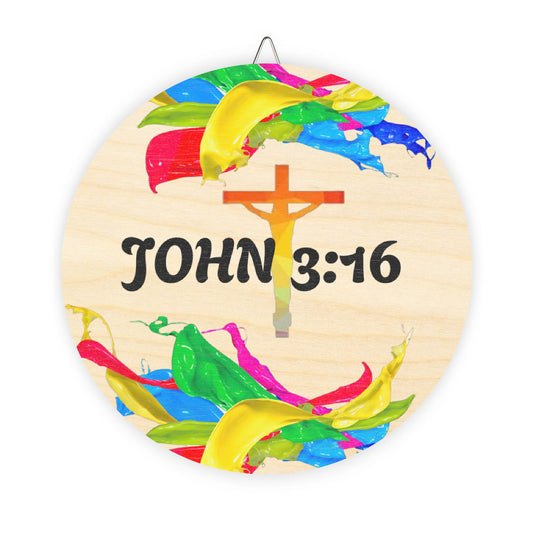 JOHN 3:16 Colorful Wood Signs