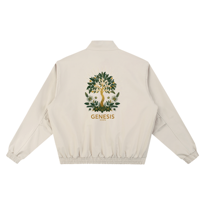 THE GENESIS COLLECTION: THE GARDEN Unisex Stand Collar Bomber Jacket