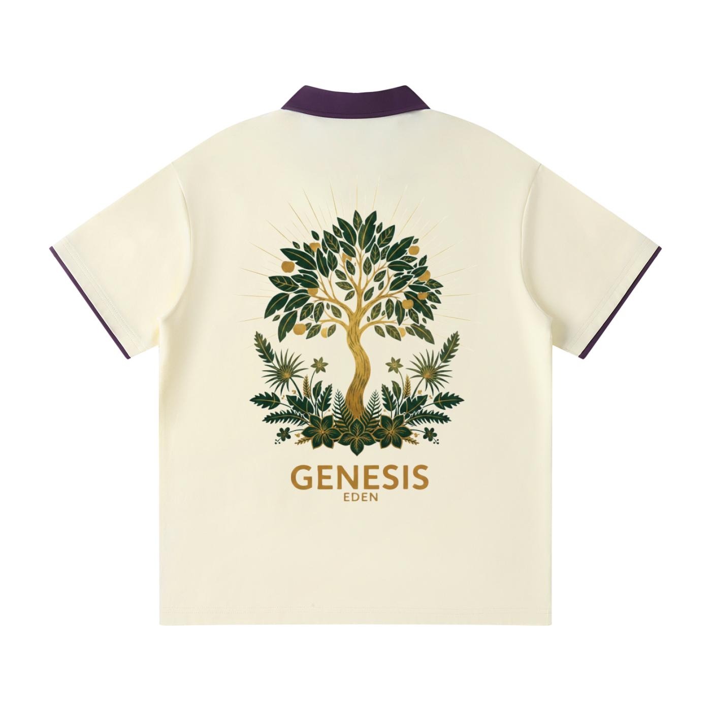 THE GENESIS COLLECTION: GARDEN Unisex Contrast Collar Raglan Polo Shirt