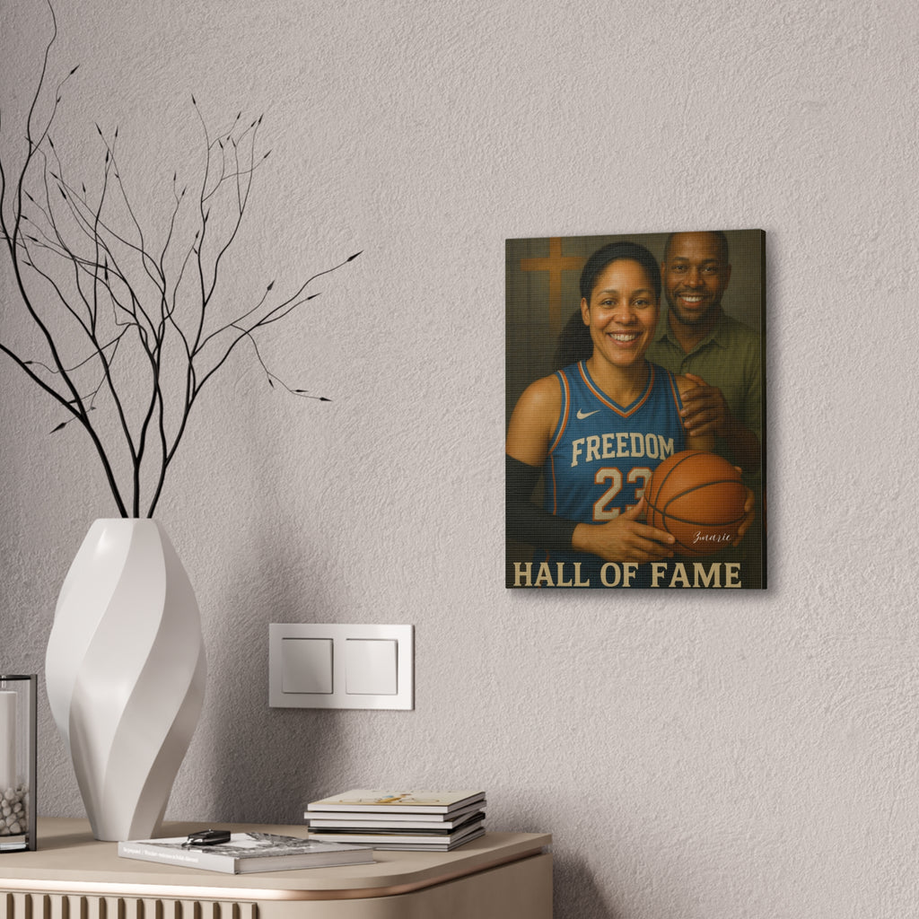 TRIBUTE TO A TRUE FEMALE CHRISTIAN ATHLETE Canvas Stretched, 0.75"
