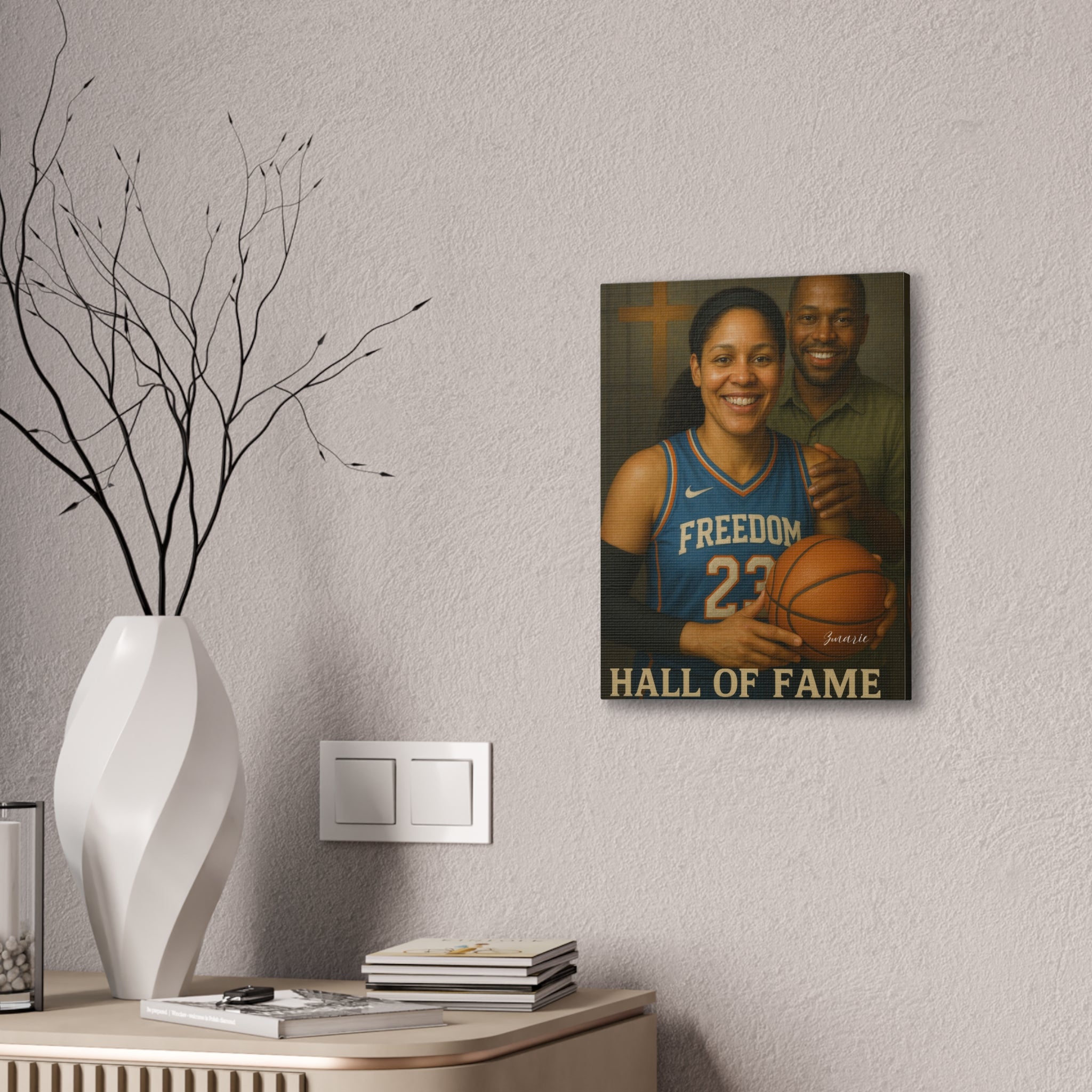 TRIBUTE TO A TRUE FEMALE CHRISTIAN ATHLETE Canvas Stretched, 0.75"
