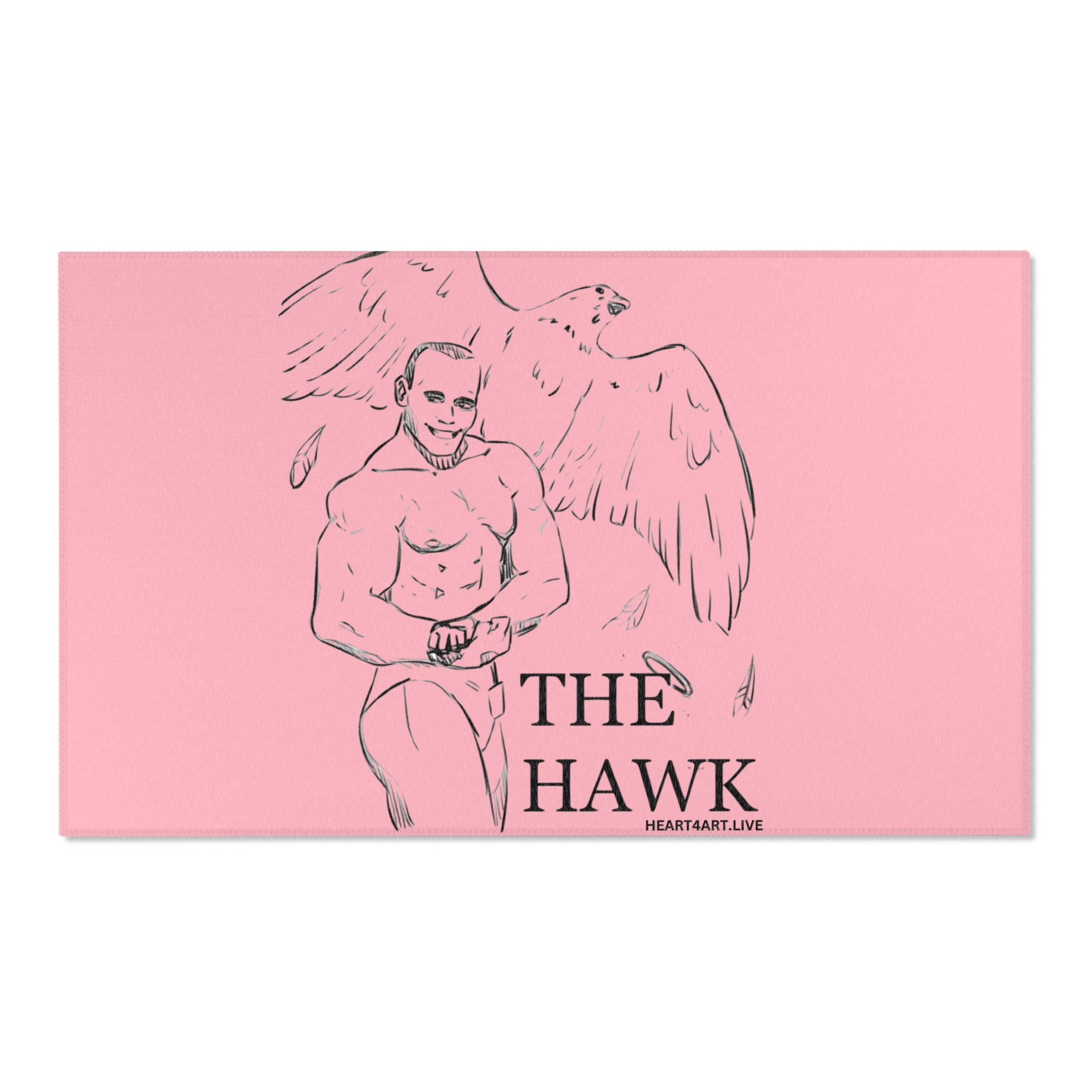 THE HAWK Area Rugs (Light Pink)