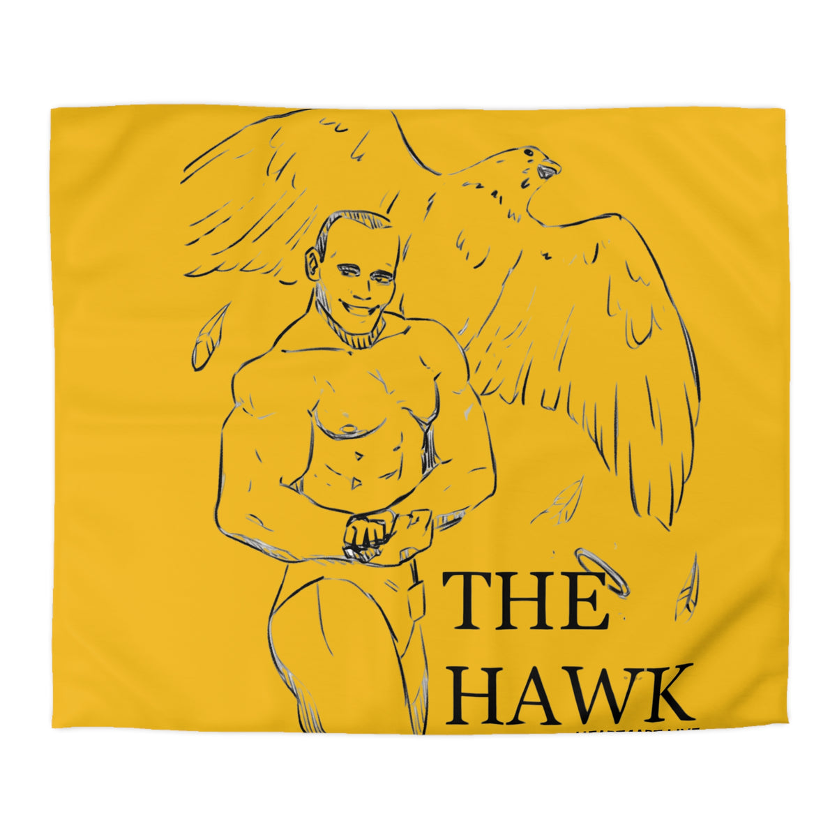 THE HAWK Microfiber Duvet Cover (Gold)
