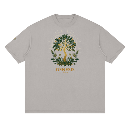 THE GENESIS COLLECTION- The Garden Unisex Streetwear Loose Drop Shoulder T-Shirt