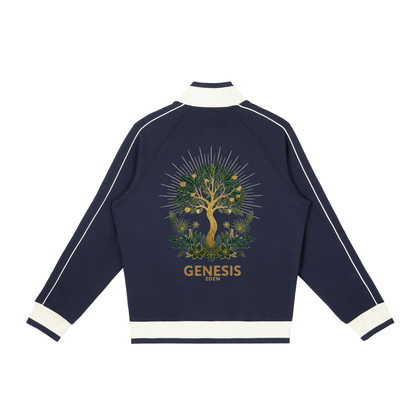 THE GENESIS COLLECTION: THE GARDEN Unisex Color Block Raglan Sleeve Zip Track Jacket