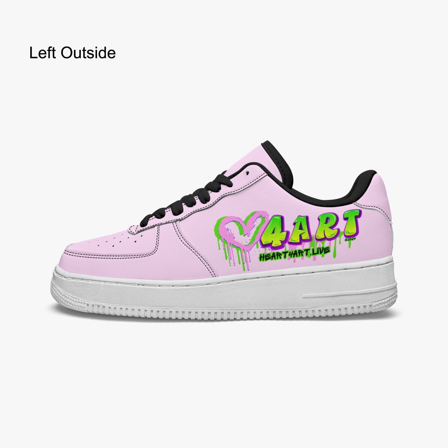 Heart4art Type 2 AF1 Low-Top Microfiber PU Leather Sports Sneakers