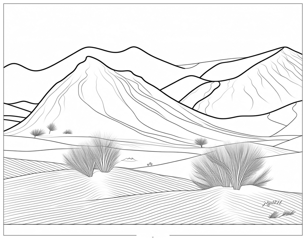 Desert of Beersheba (Genesis 21)- Neon and Sketch Outline Reference Images (2pk)