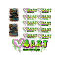 HEART4ART Die-Cut Stickers, (DTF)