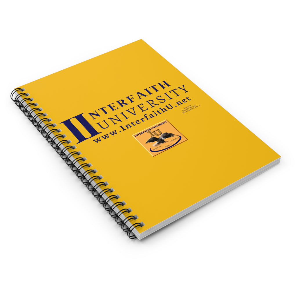 Interfaith University Spiral Notebook - Ruled Line (Gold)