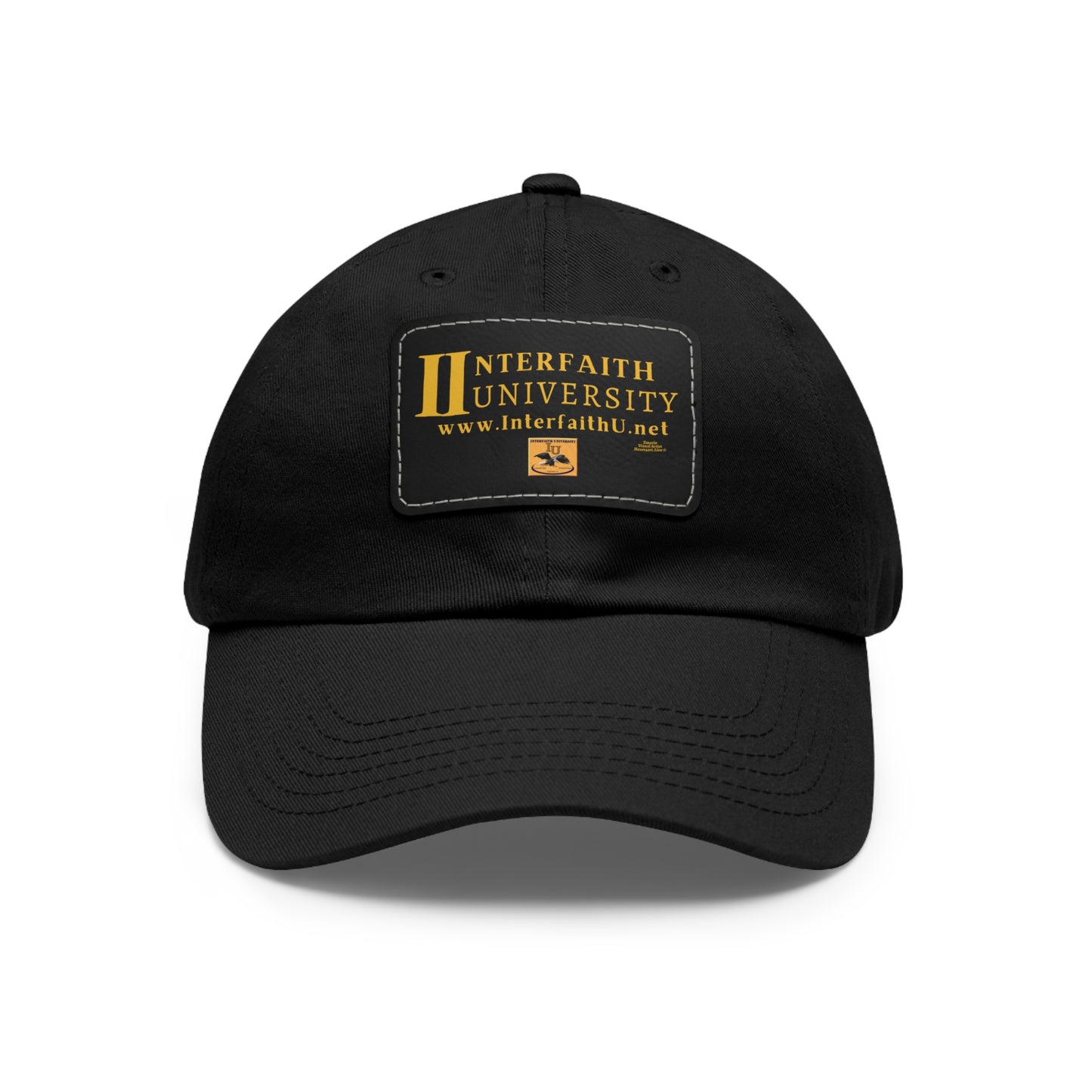 Interfaith University Hat with Leather Patch (Rectangle)