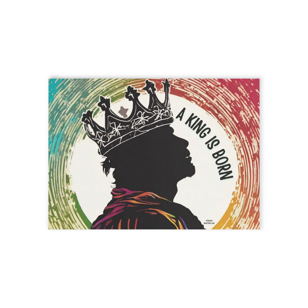 A KING IS BORN Holiday Card (Two-sided print)
