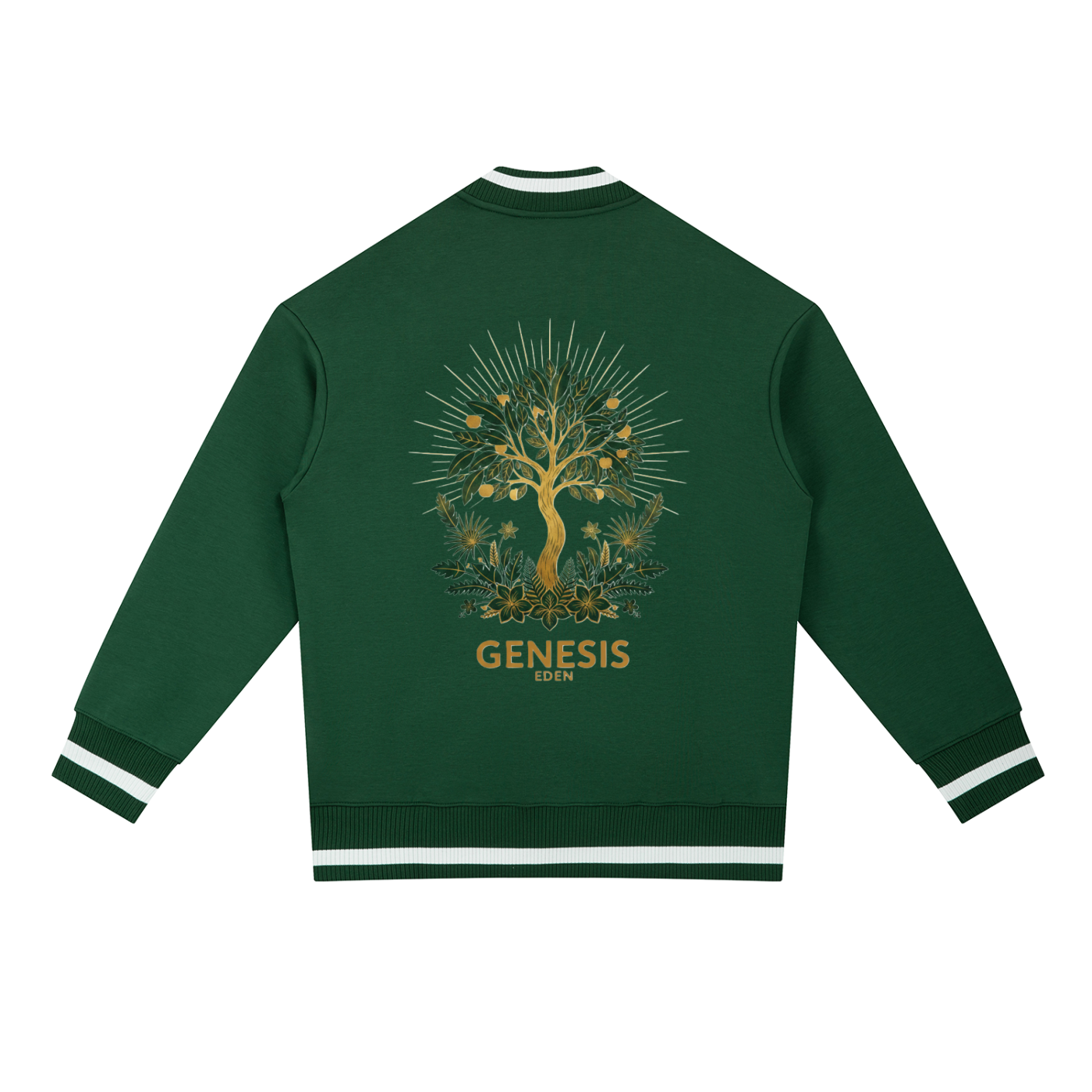 THE GENESIS COLLECTION: THE GARDEN Unisex Contrast Piping Zip Bomber Jacket