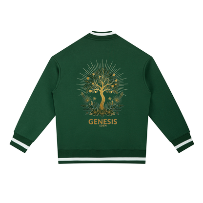 THE GENESIS COLLECTION: THE GARDEN Unisex Contrast Piping Zip Bomber Jacket