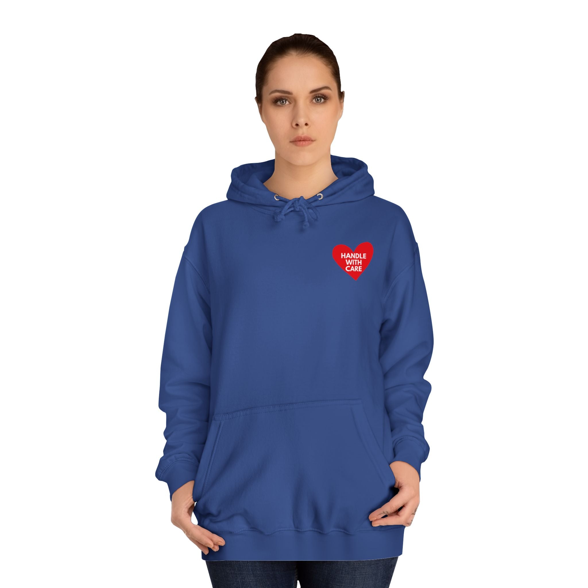 HANDLE WITH CARE Unisex College Hoodie