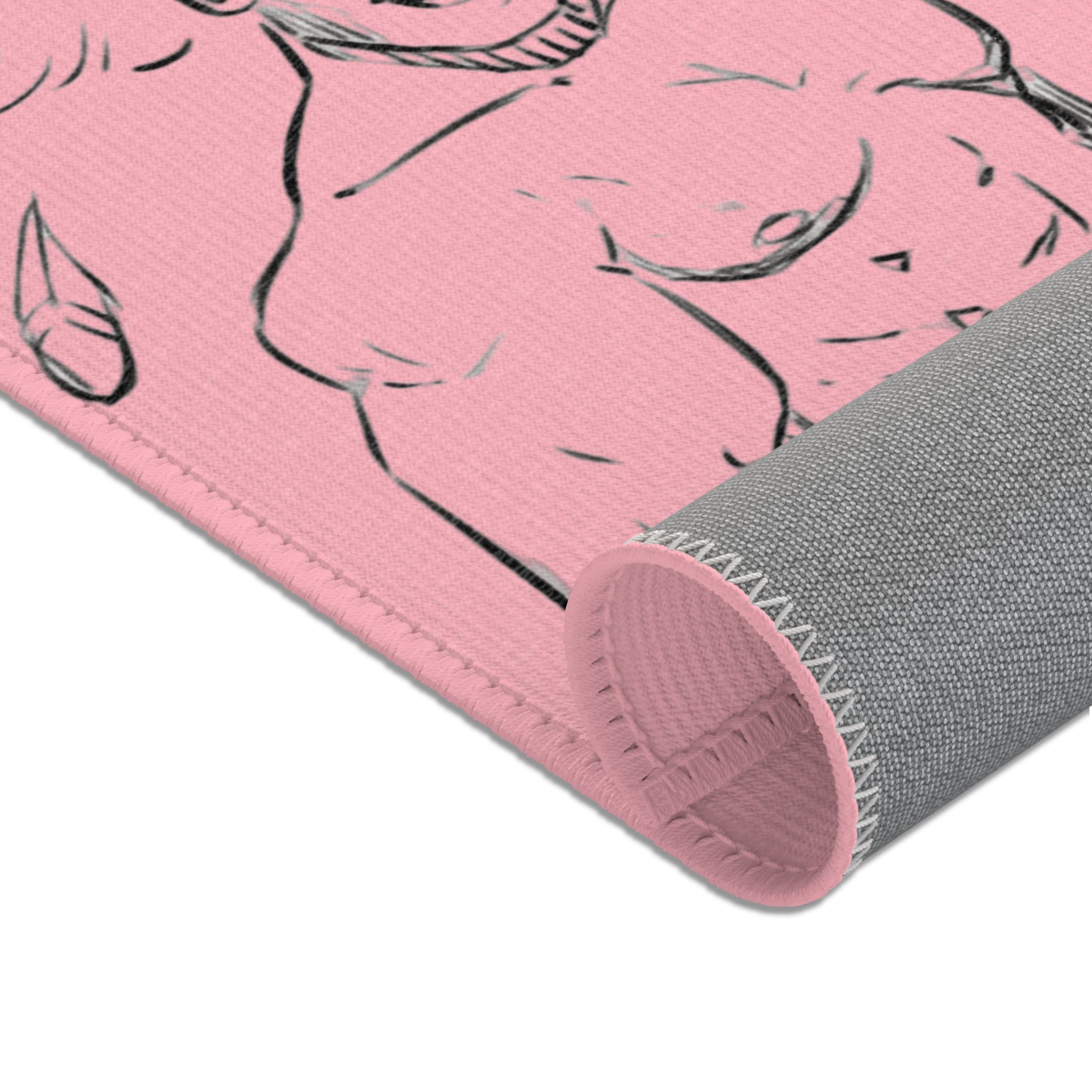 THE HAWK Area Rugs (Light Pink)