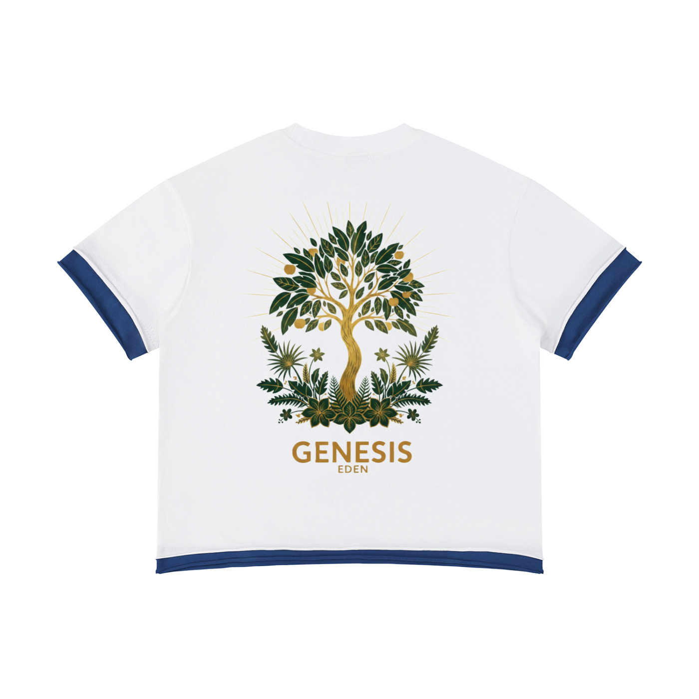 THE GENESIS COLLECTION: GARDEN Unisex Boxy Color Block T-Shirt