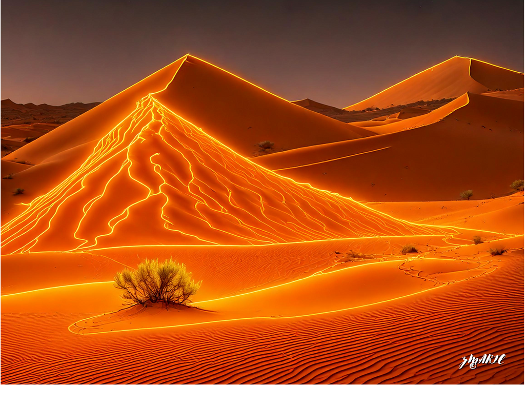 Desert of Beersheba (Genesis 21)- Neon and Sketch Outline Reference Images (2pk)