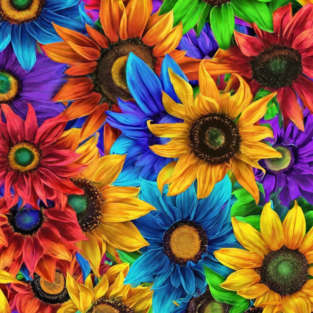 Detailed Sunflower With Color-Reference Image