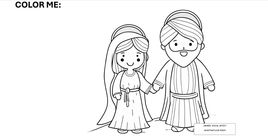 ON SALE! Life of Jesus Story & Coloring Book with Woggle The Bible ©2024 - The Birth of Jesus Christ