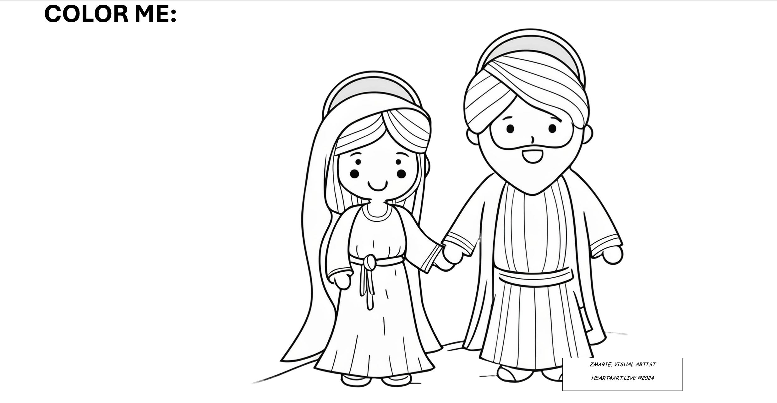 ON SALE! Life of Jesus Story & Coloring Book with Woggle The Bible ©2024 - The Birth of Jesus Christ