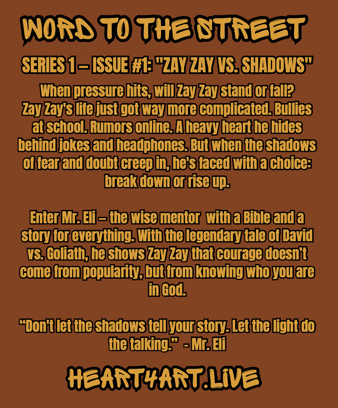 Word to the Street Comic Issue #1 | Zay Zay vs. The Shadows (Christian Hip Hop Series) Ebook