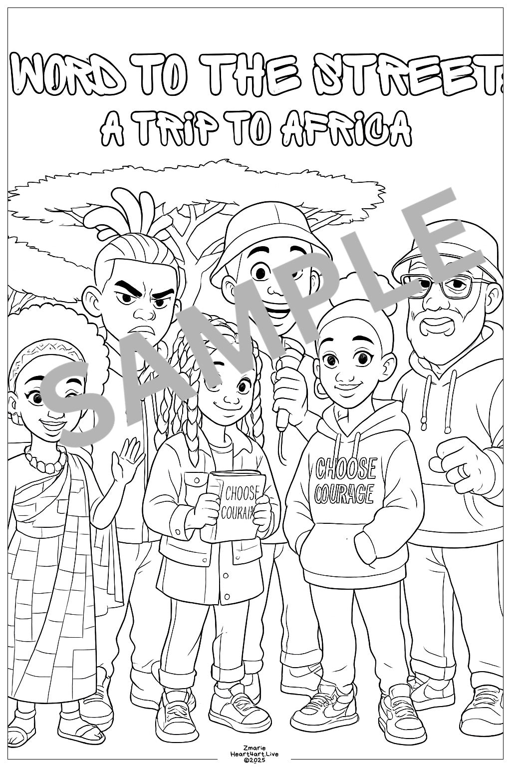 WORD TO THE STREET: TRIP TO AFRICA COLORING PAGE