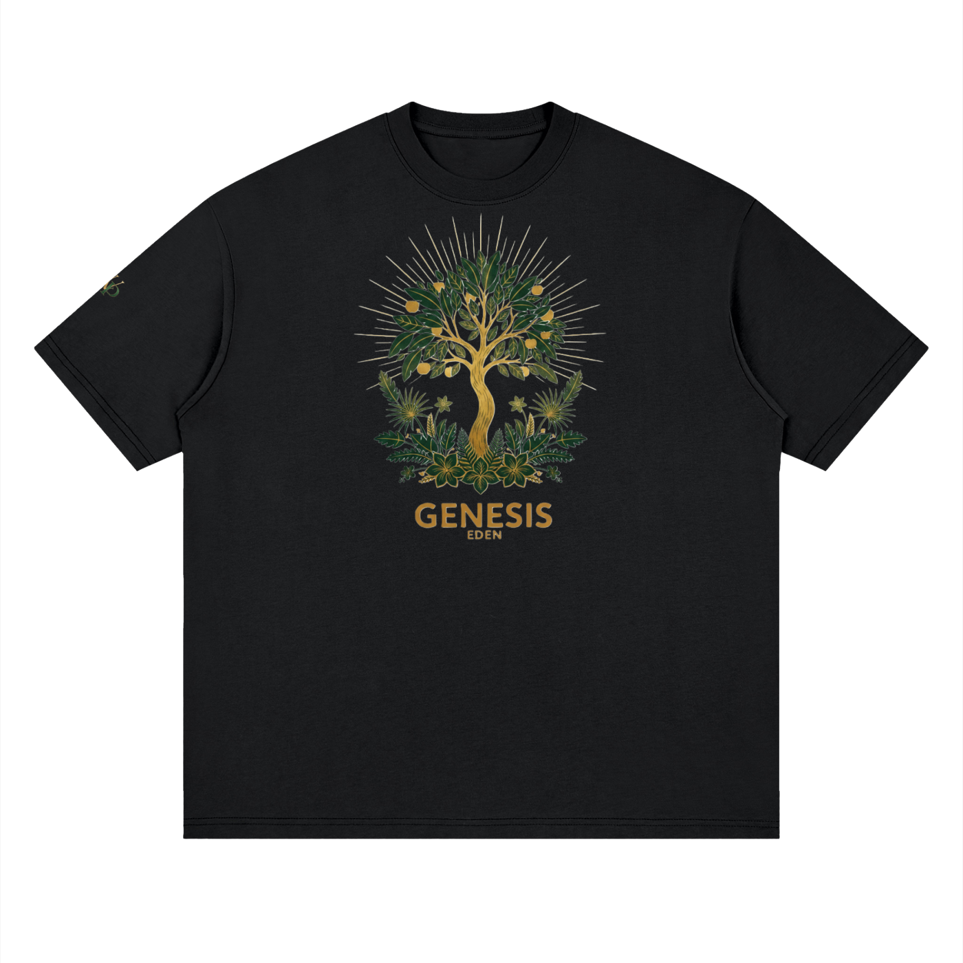 THE GENESIS COLLECTION- The Garden Unisex Streetwear Loose Drop Shoulder T-Shirt