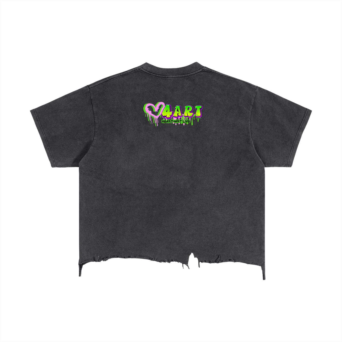 YEAH, IM A CHRISTIAN, BUT DONT PUSH ME! Vintage Wash Boxy Distressed Hem T-Shirt