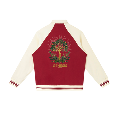 THE GENESIS COLLECTION: THE GARDEN Unisex Contrast Raglan Sleeve Baseball Jacket