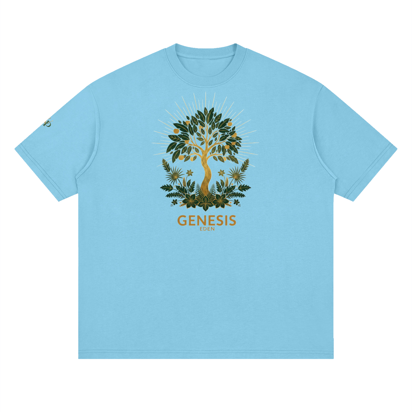 THE GENESIS COLLECTION- The Garden Unisex Streetwear Loose Drop Shoulder T-Shirt
