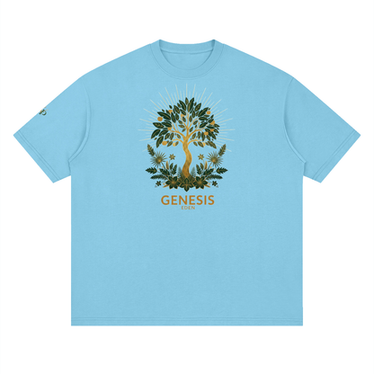 THE GENESIS COLLECTION- The Garden Unisex Streetwear Loose Drop Shoulder T-Shirt