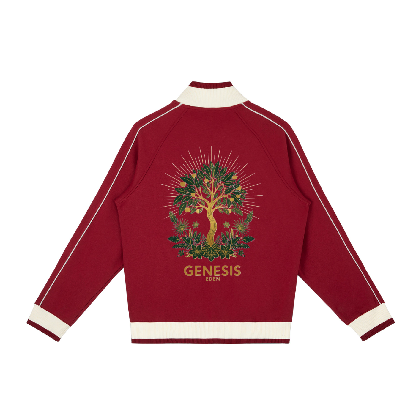 THE GENESIS COLLECTION: THE GARDEN Unisex Color Block Raglan Sleeve Zip Track Jacket