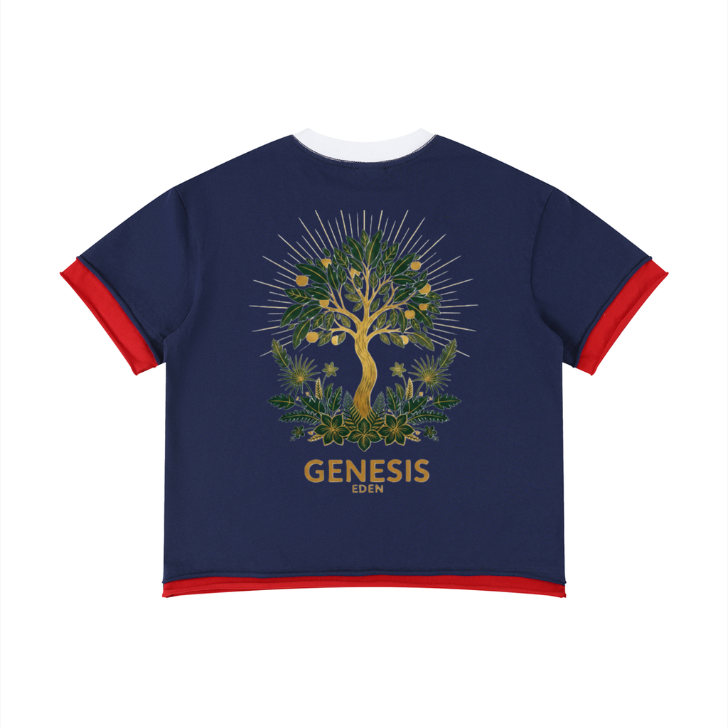 THE GENESIS COLLECTION: GARDEN Unisex Boxy Color Block T-Shirt