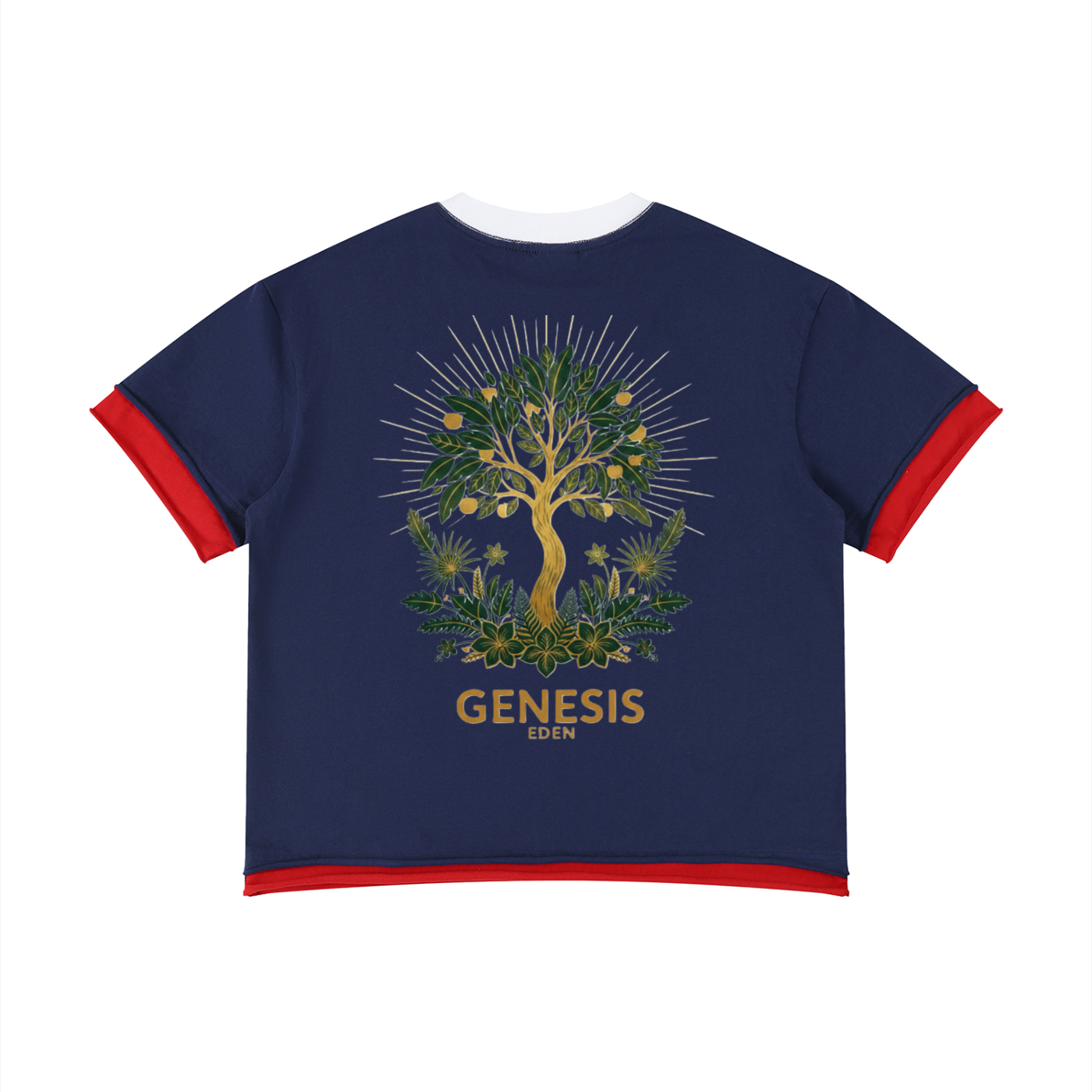 THE GENESIS COLLECTION: GARDEN Unisex Boxy Color Block T-Shirt