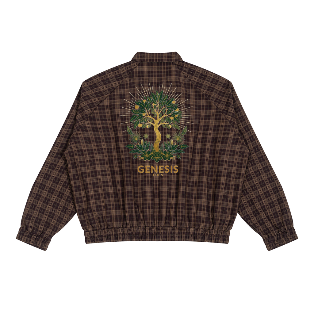 THE GENESIS COLLECTION: THE GARDEN Unisex Plaid Full-Zip Track Jacket