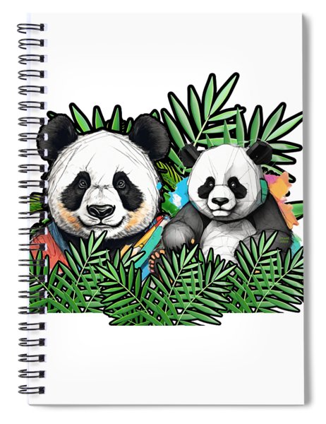 Colorful Panda - Spiral Notebook