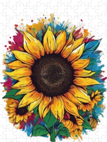 Colorful Sunflower - Puzzle