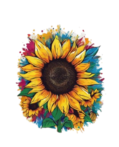 Detailed Sunflower With Color-Reference Image