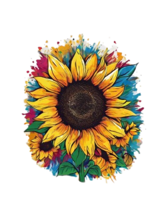Detailed Sunflower With Color-Reference Image