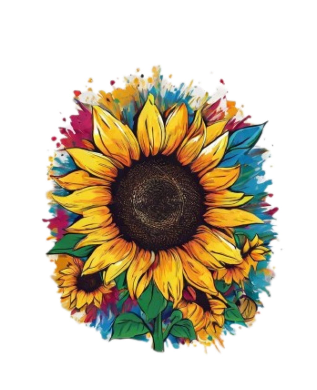 Detailed Sunflower With Color-Reference Image