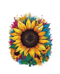 Detailed Sunflower With Color-Reference Image