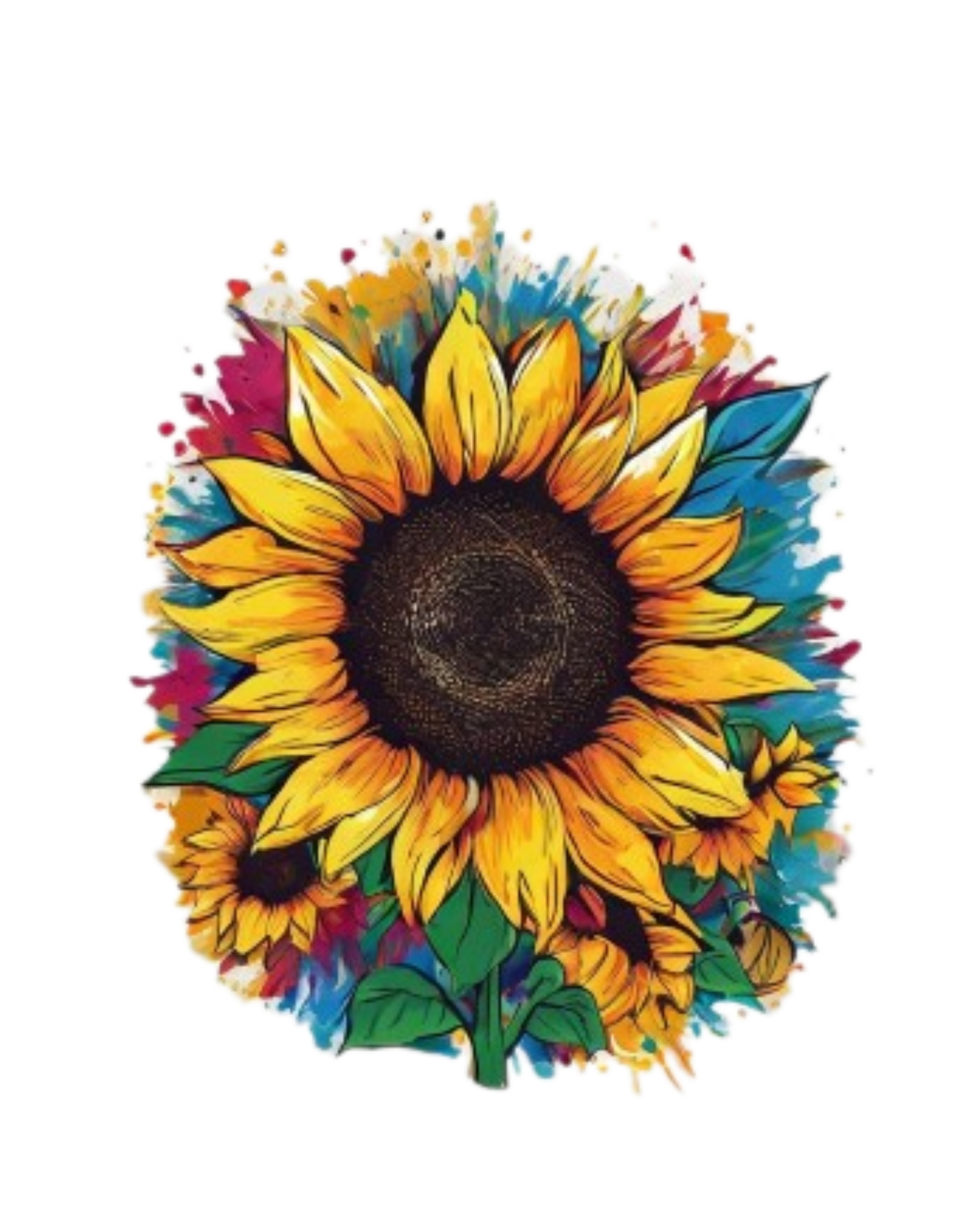 Detailed Sunflower With Color-Reference Image