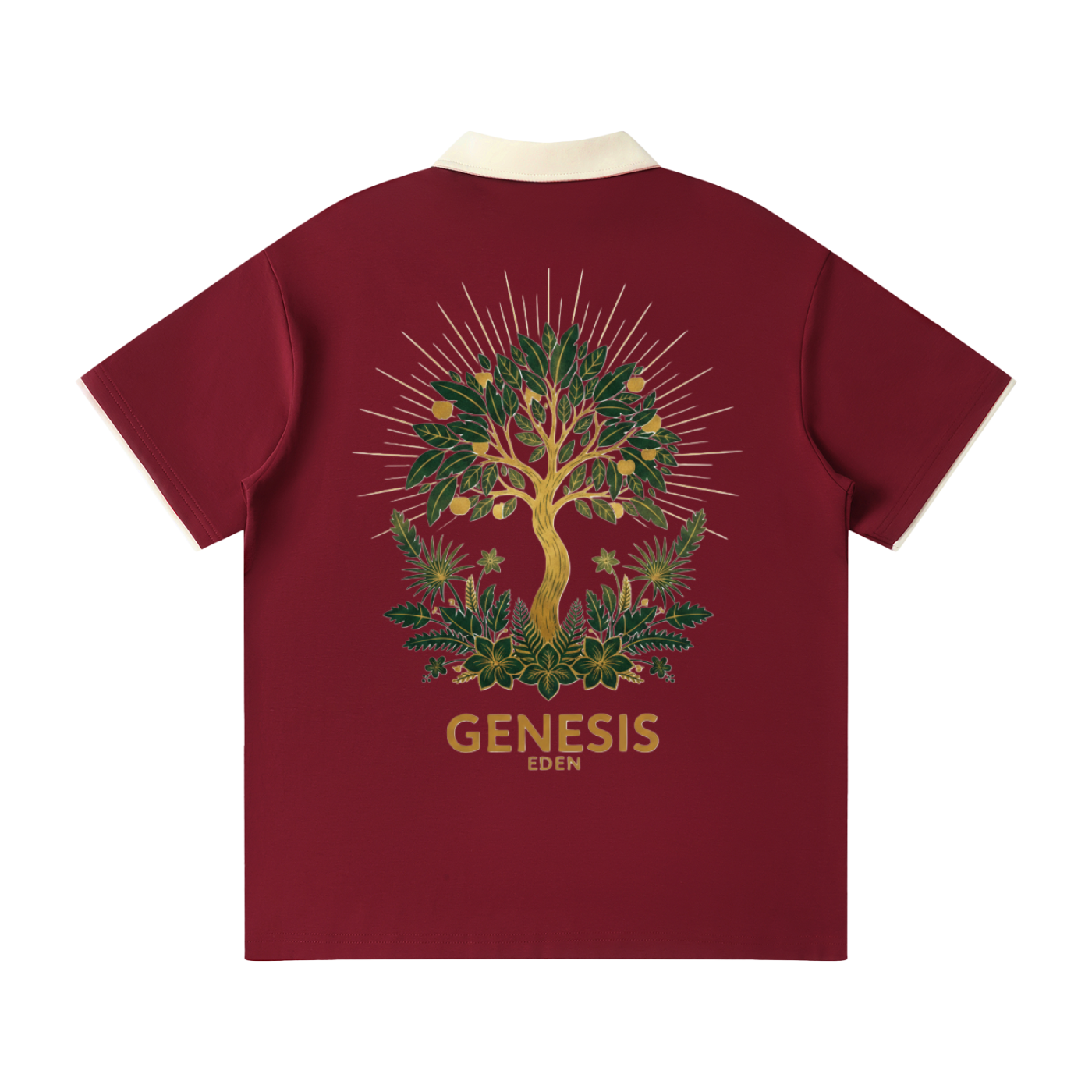 THE GENESIS COLLECTION: GARDEN Unisex Contrast Collar Raglan Polo Shirt