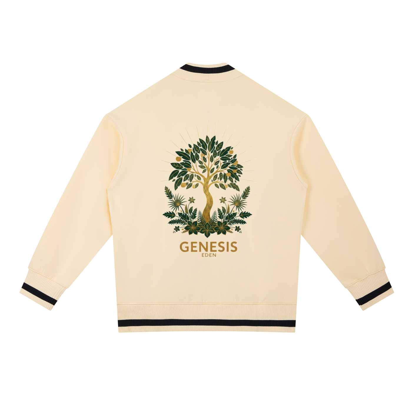 THE GENESIS COLLECTION: THE GARDEN Unisex Contrast Piping Zip Bomber Jacket