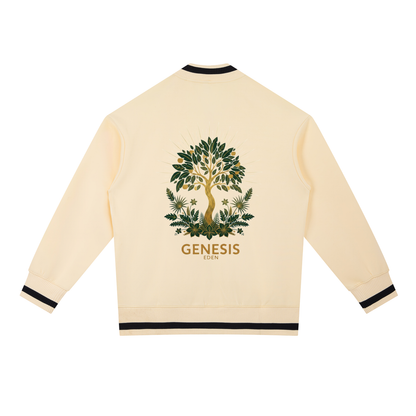 THE GENESIS COLLECTION: THE GARDEN Unisex Contrast Piping Zip Bomber Jacket