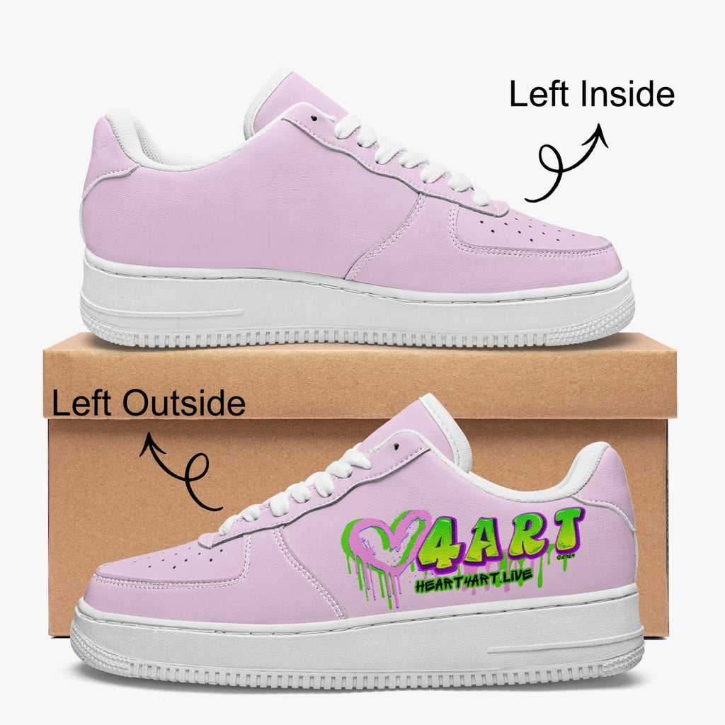 Heart4art Type 2 AF1 Low-Top Microfiber PU Leather Sports Sneakers