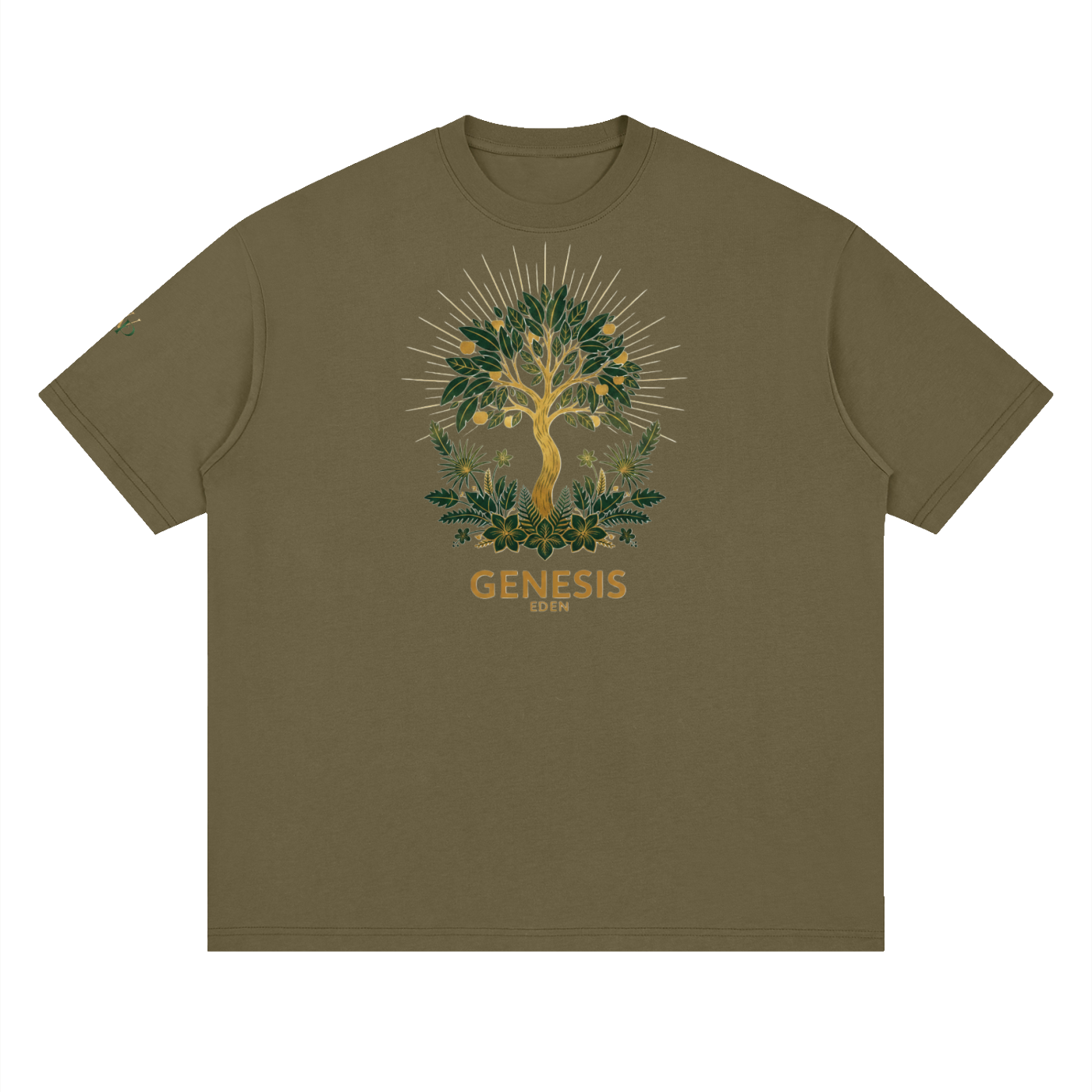 THE GENESIS COLLECTION- The Garden Unisex Streetwear Loose Drop Shoulder T-Shirt
